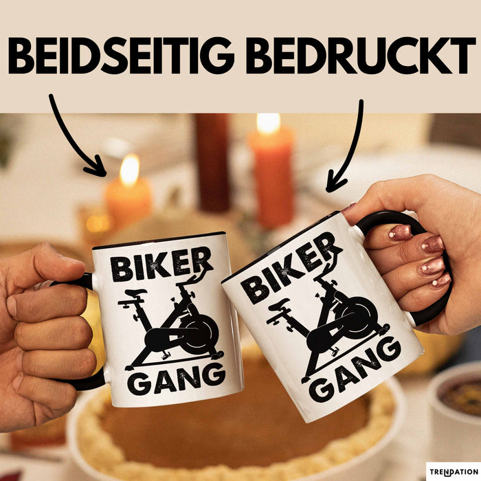 Biker Gang Tasse Geschenk Cardio Zuhause Fitness-Bike Geschenkidee Becher Trendation
