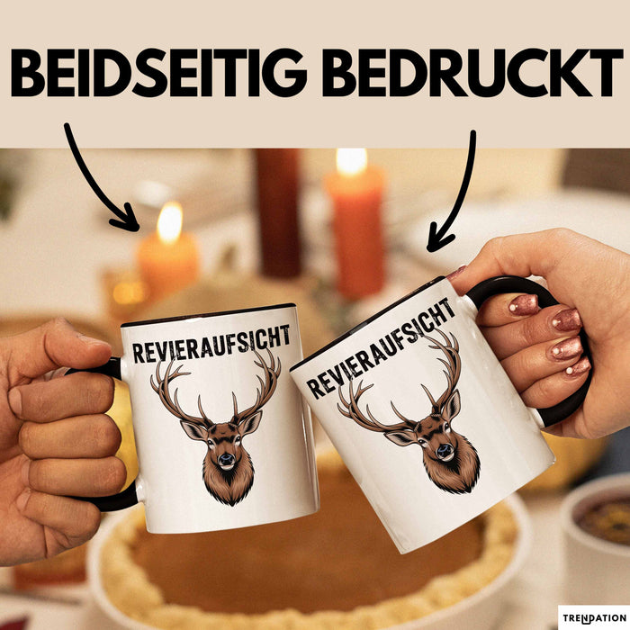 Hirschjäger Jagd Tasse Geschenk Bezirksaufsicht Spruch Trendation