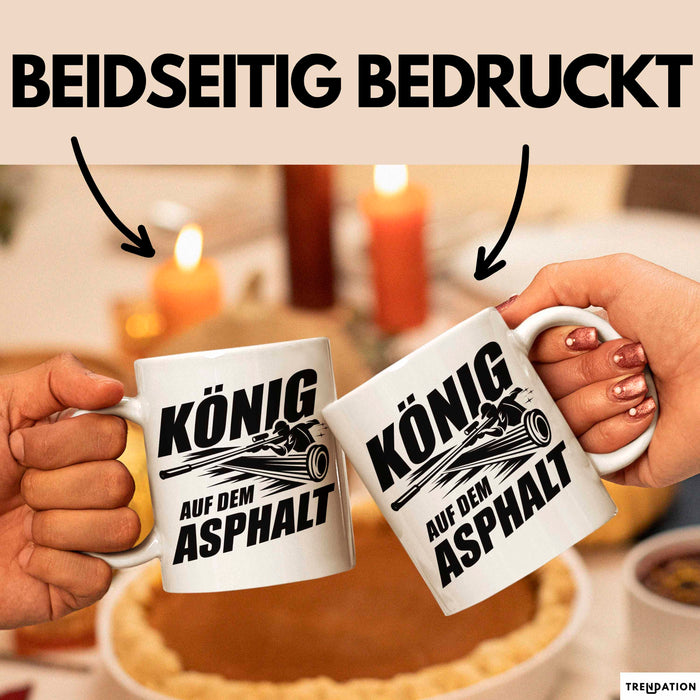 Stockschießen Tasse Geschenkidee König Auf Der Strasse Weiß Trendation