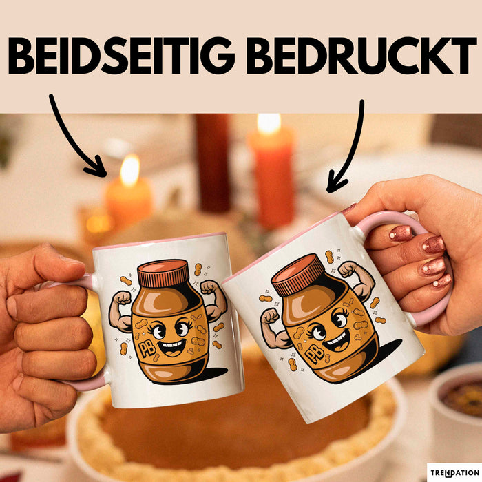 Nussbutter Fan Tasse Geschenkidee für Aufstrich Liebhaber Rosa Trendation