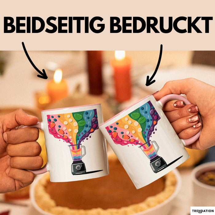 Smoothie Liebhaber Tasse Geschenkidee für Mixer Fan Rosa Trendation