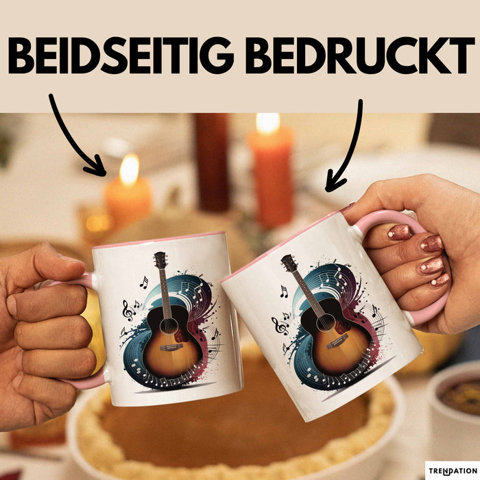 Gitarrist Tasse Geschenkidee für Gitarrenmusiker Rosa Trendation