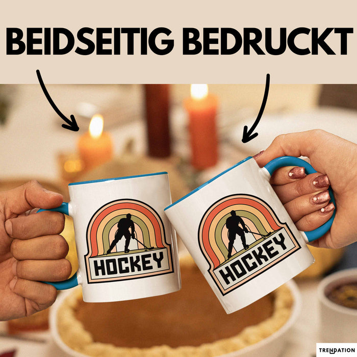 Hockeyspieler Spiel Sport Tasse Geschenk Lustige Geschenkidee Spruch Blau Trendation