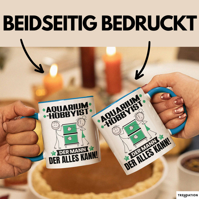 Aquarium-Hobbyist Tasse Geschenk für Aquarium-Hobbyist Der Mann Der Alles Kann Geschenkidee zum Geburtstag Blau Trendation