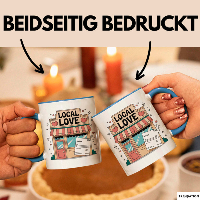Kleinunternehmer Tasse Geschenk Lustige Geschenkidee Spruch Für Lokale Helden Blau Trendation