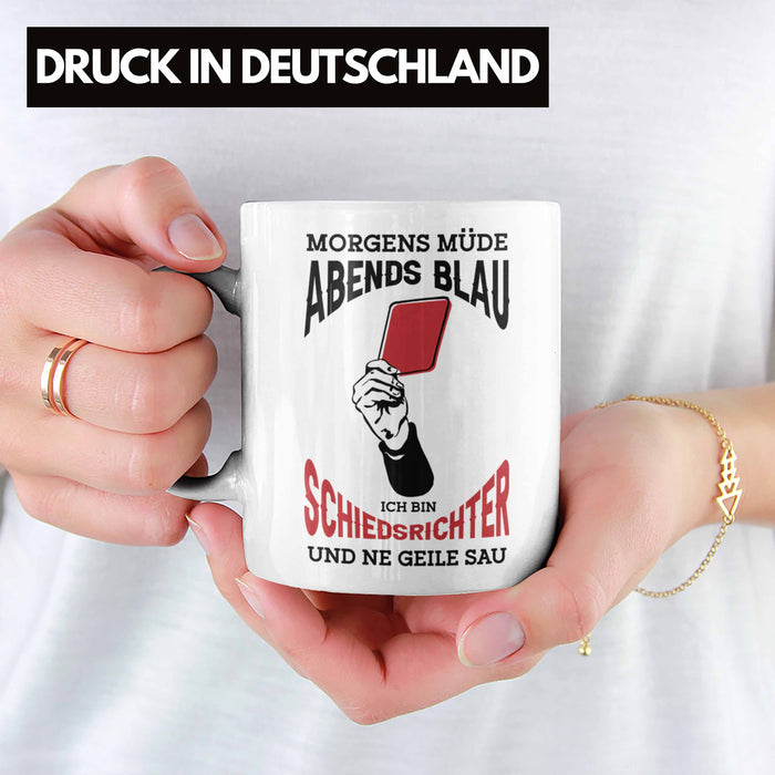 Schiedsrichter Tasse Geschenk für Schiedsrichter mit Spruch Weiß Trendation