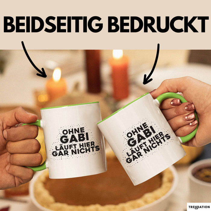 Gabi Tasse Ohne Gabi Laeuft Hier Gar Nichts Geschenk Grün Trendation