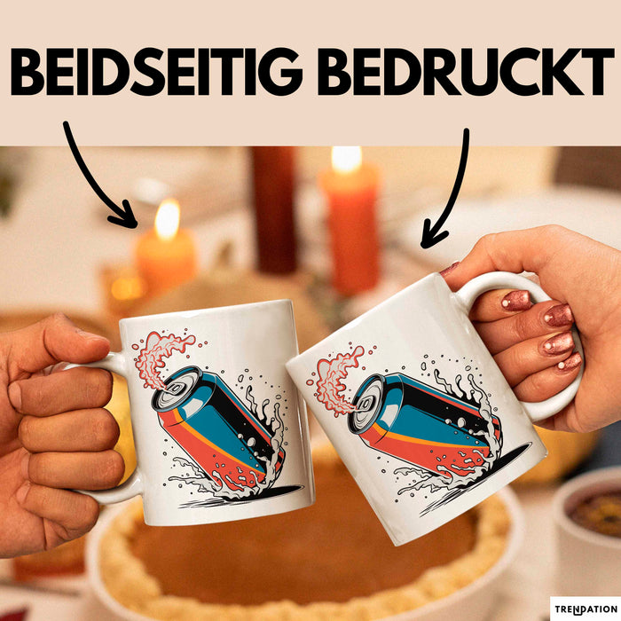 Softdrink Fan Tasse Geschenkidee für Limo und Cola Liebhaber Weiß Trendation