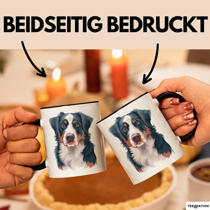Appenzeller Sennenhund Hund Tasse Geschenk Lustige Geschenkidee Spruch Schwarz Trendation