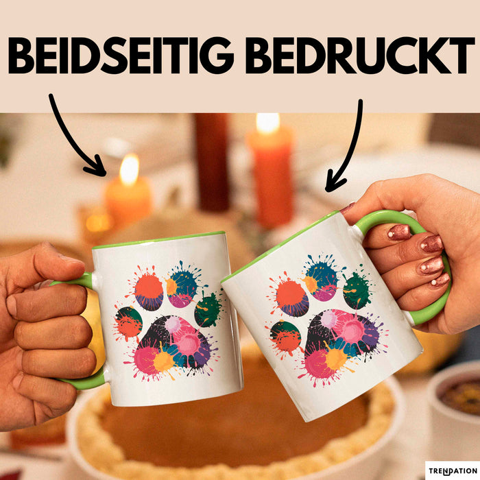 Hund Tierliebhaber Tasse Geschenk Lustige Geschenkidee Spruch Grün Trendation