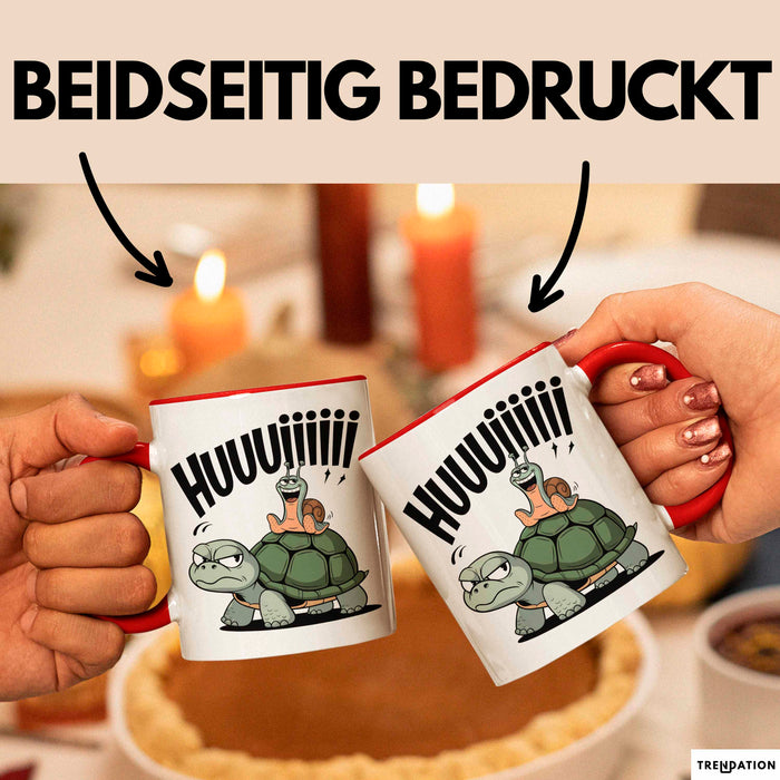 Schildkröte Tierliebhaber Tasse Geschenk Lustige Geschenkidee Spruch Schildkröte Und Schnecke Rot Trendation