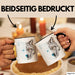 Wolf Tasse Geschenk Geometrisch Realistisch Geteilt Geschenkidee Schwarz Trendation