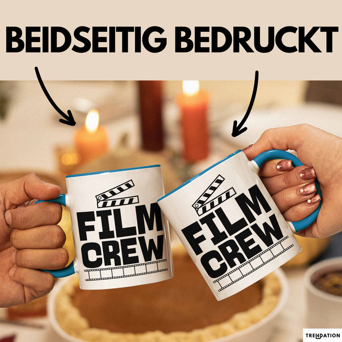 Film-Crew Tasse Geschenk Fime-Macher Geschenkidee Becher Blau Trendation