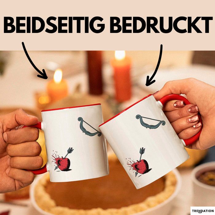 Bogenjäger Tasse Geschenkidee Bogenschütze Lustiger Spruch Geschenkidee Lustig Rot Trendation