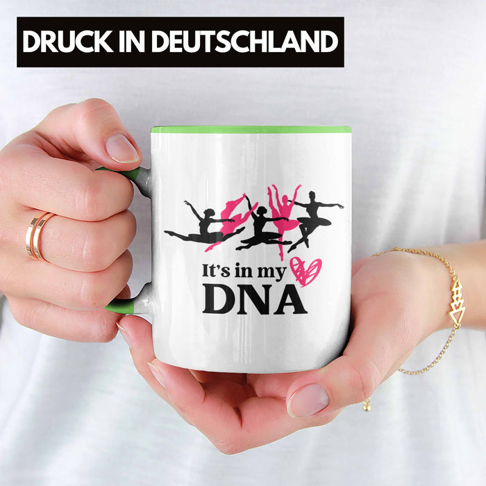 Trendation - Ballett Ballerina Tänzerin Tasse Mädchen Geschenk Frauen Tanzen Geschenkidee Kaffeetasse Grün Trendation
