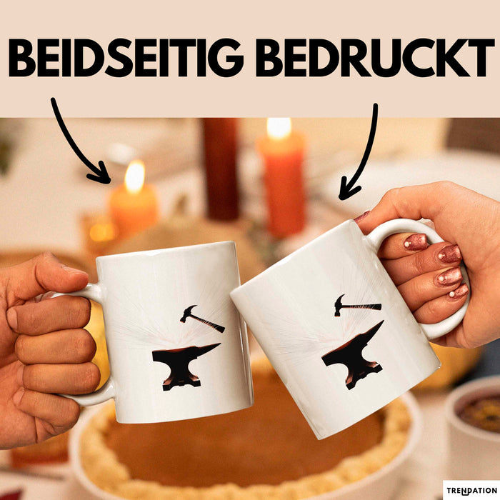 Schmied Tasse Geschenk Lustige Geschenkidee Spruch Für Metall Arbeiter Weiß Trendation