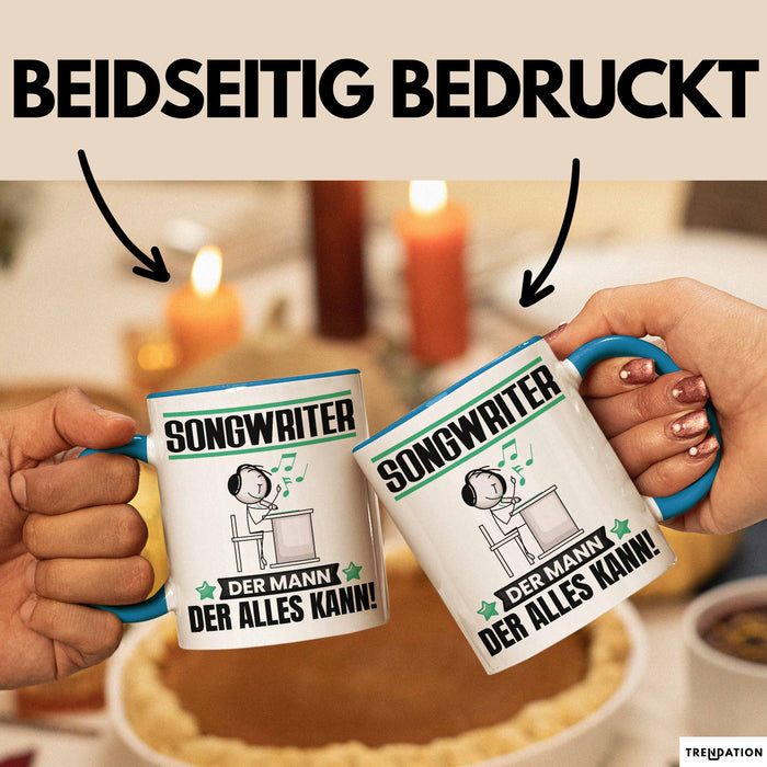 Songwriter Tasse Geschenk für Songwriter Der Mann Der Alles Kann Geschenkidee zum Geburtstag Blau Trendation