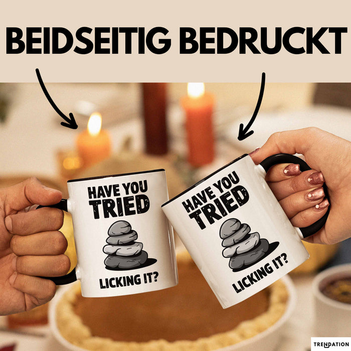 Geologie Liebhaber Geologe Tasse Geschenk Lustige Geschenkidee Spruch Hast Du Versucht Es Zu Lecken Trendation