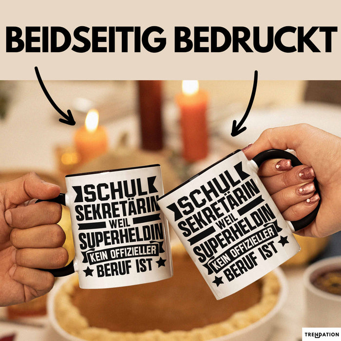 Schulsektretärin Weil Superheldin Kein Offizieller Beruf Ist Tasse Geschenkidee Trendation