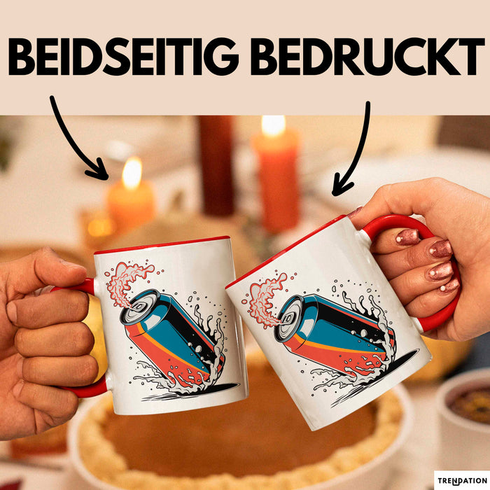 Softdrink Fan Tasse Geschenkidee für Limo und Cola Liebhaber Rot Trendation