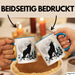 Wolf Tasse Geschenk Heulender Wolf Vollmond Grafik Geschenkidee Blau Trendation