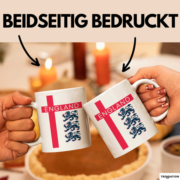 England Flagge London Tasse Geschenk Lustige Geschenkidee Spruch Weiß Trendation