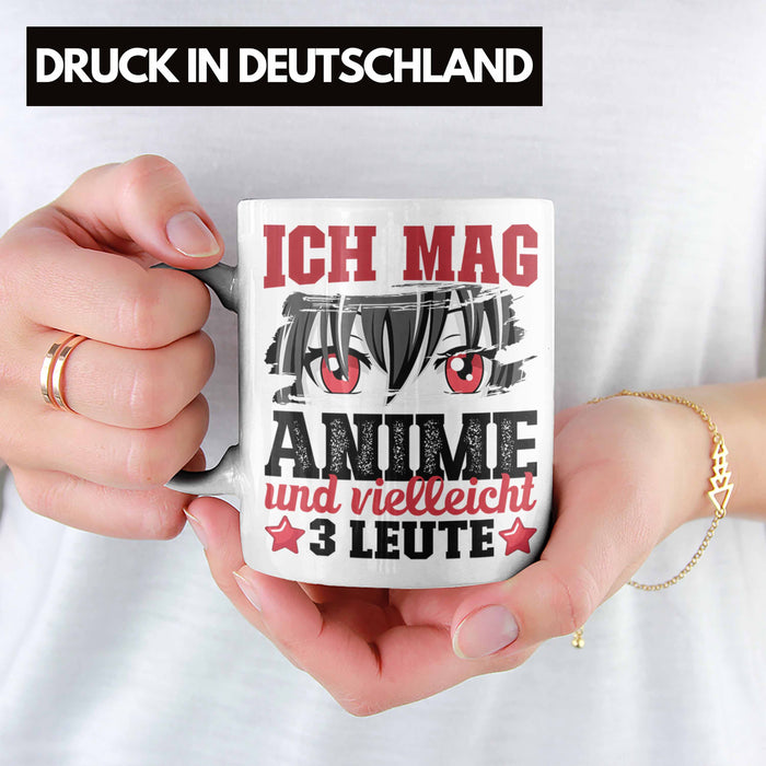 Anime Tasse Geschenk Anime-Liebhaber Geschenkidee Ich Mag Anime Und Vielleicht 3 Leute Weiß Trendation