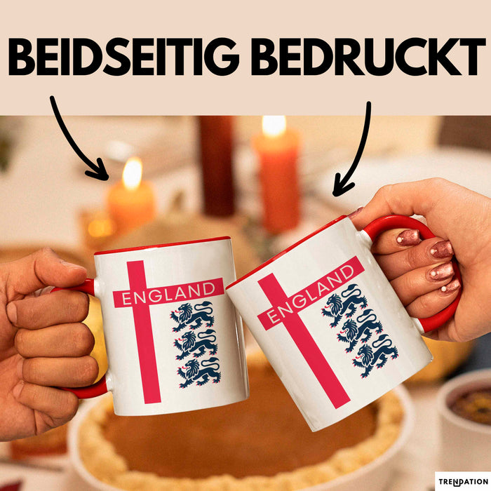 England Flagge London Tasse Geschenk Lustige Geschenkidee Spruch Rot Trendation