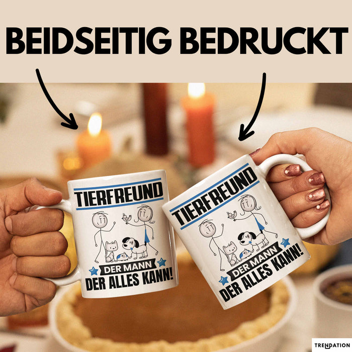 Tierfreund Tasse Geschenk für Tierfreund Der Mann Der Alles Kann Geschenkidee zum Geburtstag Weiß Trendation