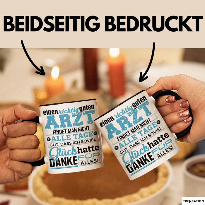 Arzt Tasse Geschenk Richtig Guten Arzt Lustiger Spruch Dankeschön Schwarz Trendation