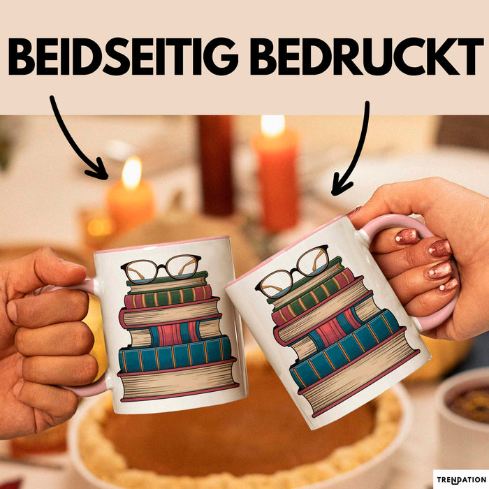 Bibliothekar Tasse Geschenkidee für Bücherliebhaber Rosa Trendation