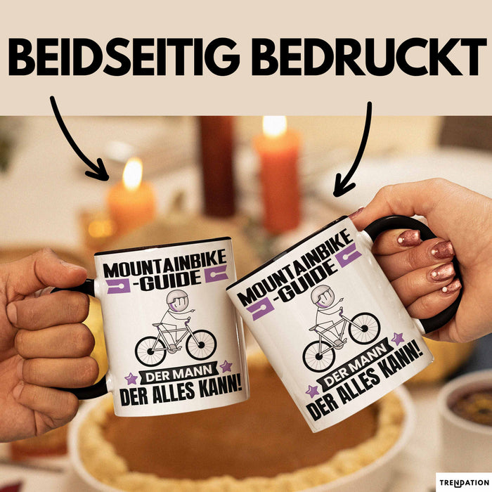 Mountainbike-Guide Tasse Geschenk für Mountainbike-Guide Der Mann Der Alles Kann Geschenkidee zum Geburtstag Schwarz Trendation
