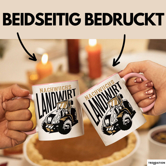 Angehender Landwirt Geschenk Tasse Jungs Bauern Jungen Geschenkidee Kakao-Becher Rosa Trendation
