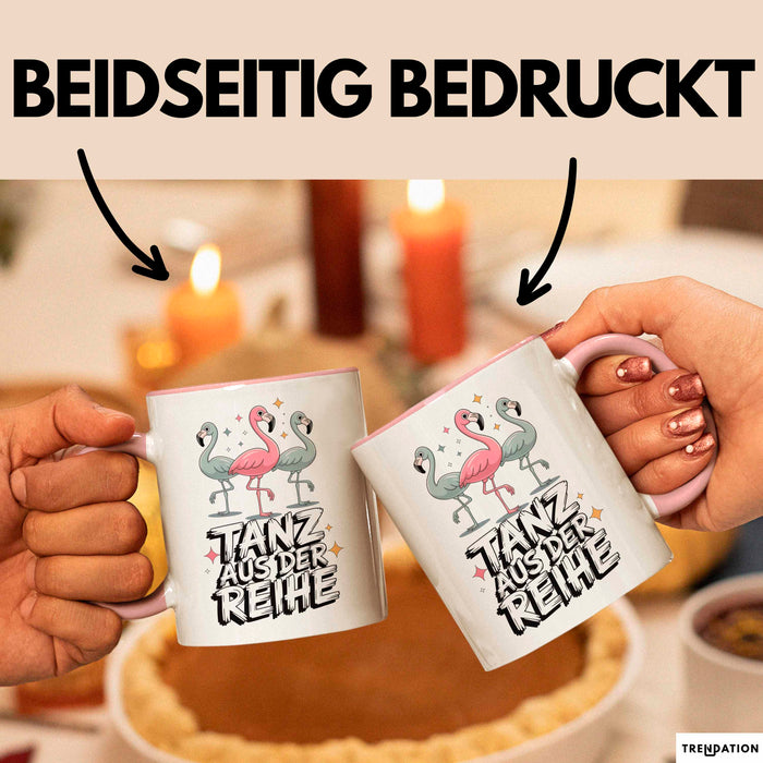Tänzer Tanzender Flamingo Tasse Geschenk Lustige Geschenkidee Spruch Tanz Aus Der Reihe Rosa Trendation