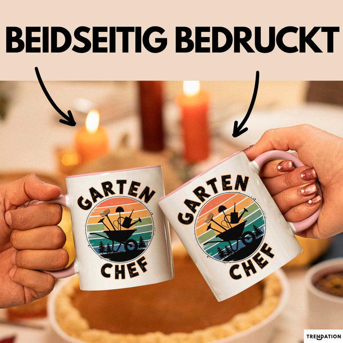 Garten Pflanzen Gärtner Tasse Geschenk Lustige Geschenkidee Spruch Garten Chef Rosa Trendation