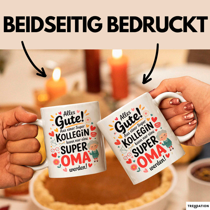 Oma Tasse Geschenkidee Beste Kollegin Oma Geschenk Weiß Trendation