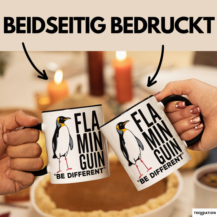Pinguin Flamingo Tasse Geschenk Lustige Geschenkidee Spruch Flaminguin Trendation
