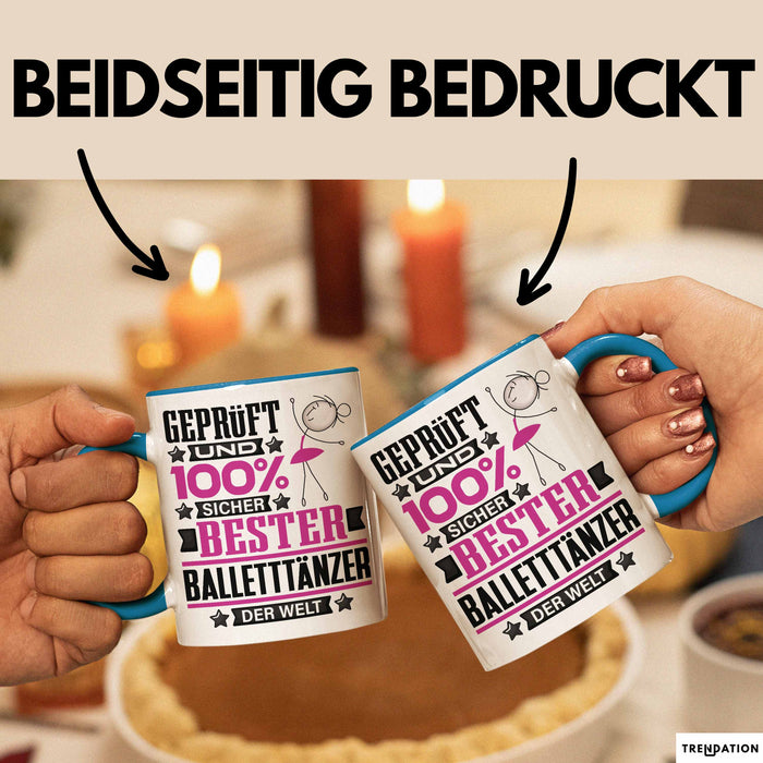 Balletttänzer Geschenk Lustiger Spruch für Balletttänzer Geschenkidee Bester Balletttänzer Der Welt Blau Trendation