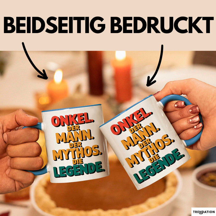 Onkel Sarkastisch Sarkasmus Tasse Geschenk Lustige Geschenkidee Spruch Onkel Der Mann Der Mythos Die Legende Blau Trendation