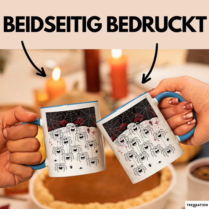 Spinne Vogelspinne Tier Tasse Geschenk Lustige Geschenkidee Spruch Blau Trendation