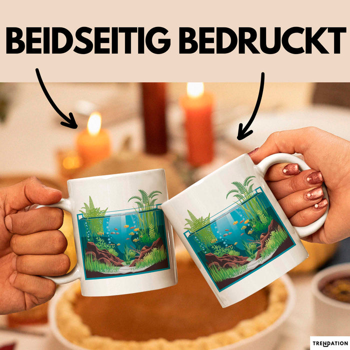 Aquascaper Tasse Geschenkidee für Unterwasser Garten Fan Weiß Trendation
