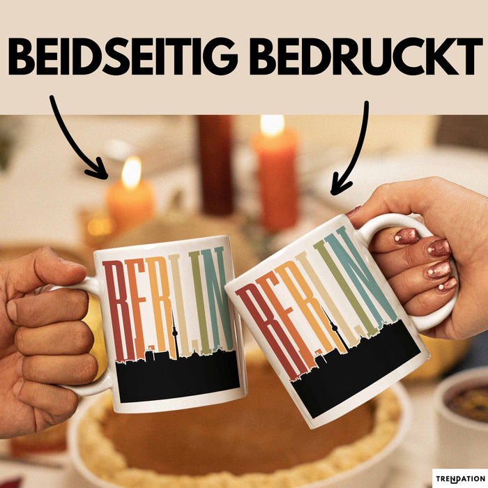 Berlin Tasse Geschenk Horizont Hauptstadt Stadt Spruch Geschenkidee Weiß Trendation