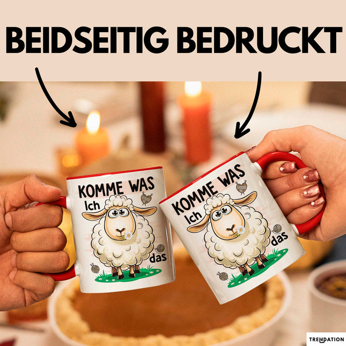 Sarkastisches Schaf Tasse Geschenkidee Sheep That Tierhumor Rot Trendation