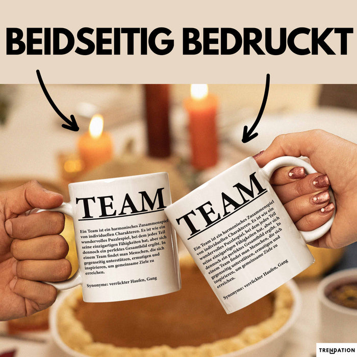 Büroarbeit Kollege Wertschätzung Tasse Geschenk Lustige Geschenkidee Spruch Team Weiß Trendation