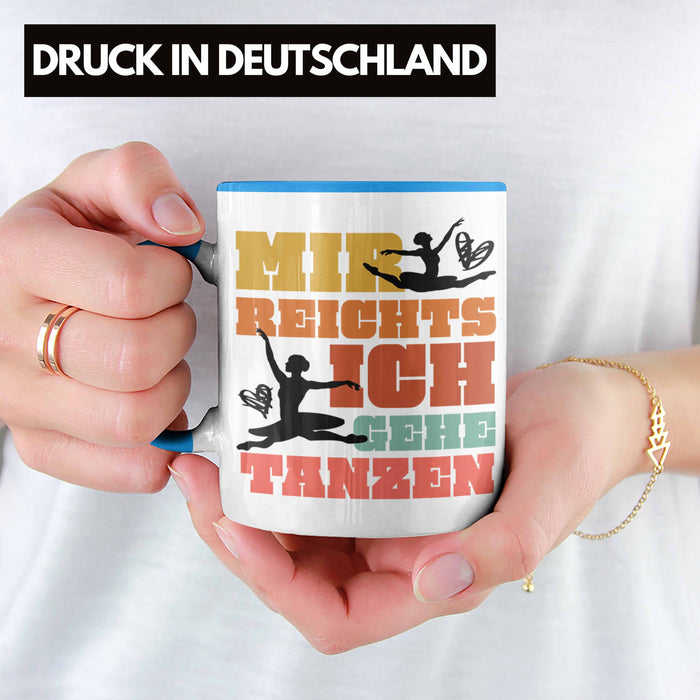Trendation - Ballett Ballerina Tänzerin Tasse Mädchen Geschenk Frauen Tanzen Geschenkidee Kaffeetasse Blau Trendation