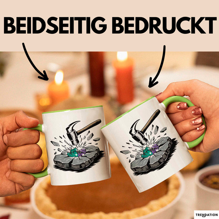 Geologe Tasse Geschenkidee für Felsenliebhaber Grün Trendation