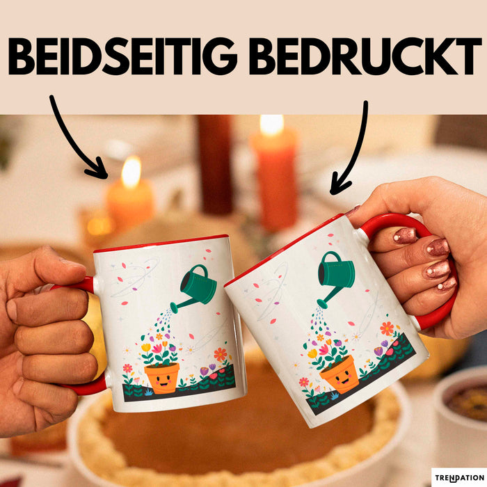 Gärtner Tasse Geschenk Lustige Geschenkidee Spruch Für Pflanzen Liebhaber Rot Trendation