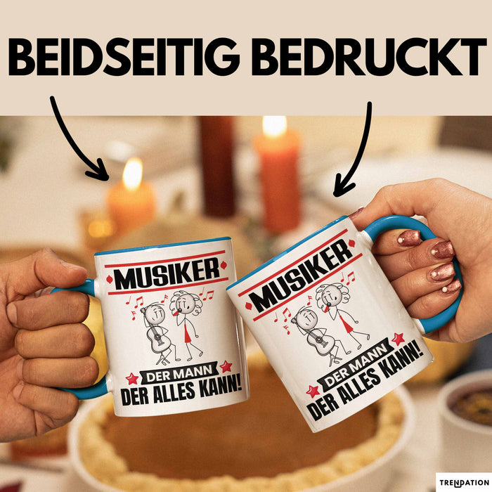 Musiker Tasse Geschenk für Musiker Der Mann Der Alles Kann Geschenkidee zum Geburtstag Blau Trendation