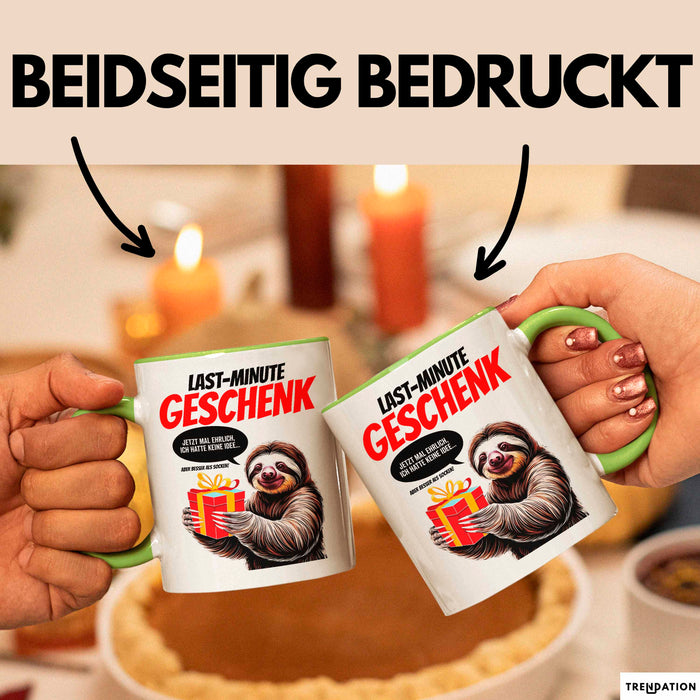 Sarkastisches Faultier Tasse Geschenk Lustige Geschenkidee Spruch Last Minute Geschenk Grün Trendation