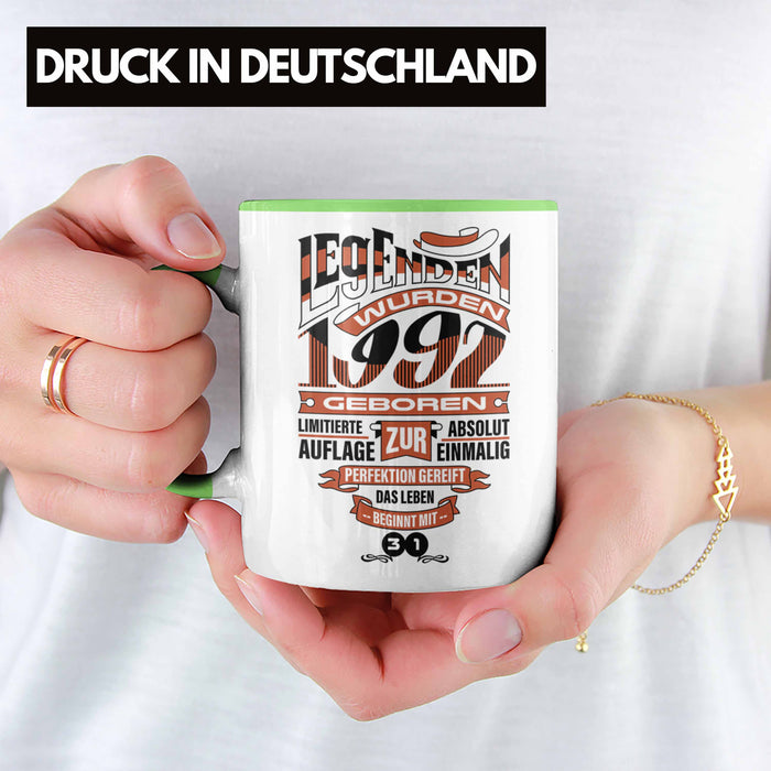 TRENDATION 30. Geburtstag Tasse Frau Mann Geschenk 30er Geschenkidee 30 Mutter Vater Grün Trendation